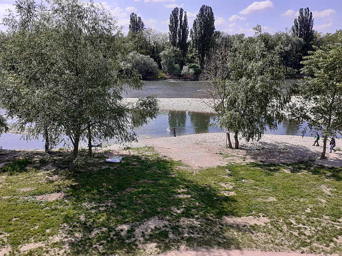 Stadt - Land - Fluss: vom barrierefreien Aussichtspunkt bietet sich ein weiter Blick für alle auf den Rhein.