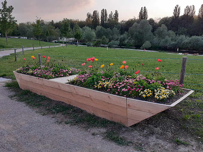 Blumen, Kunst, Natur - die Landesgartenschau bietet im Parkbereich „Rheinwiesen“ für alle Impulse für einen entspannten Tag.